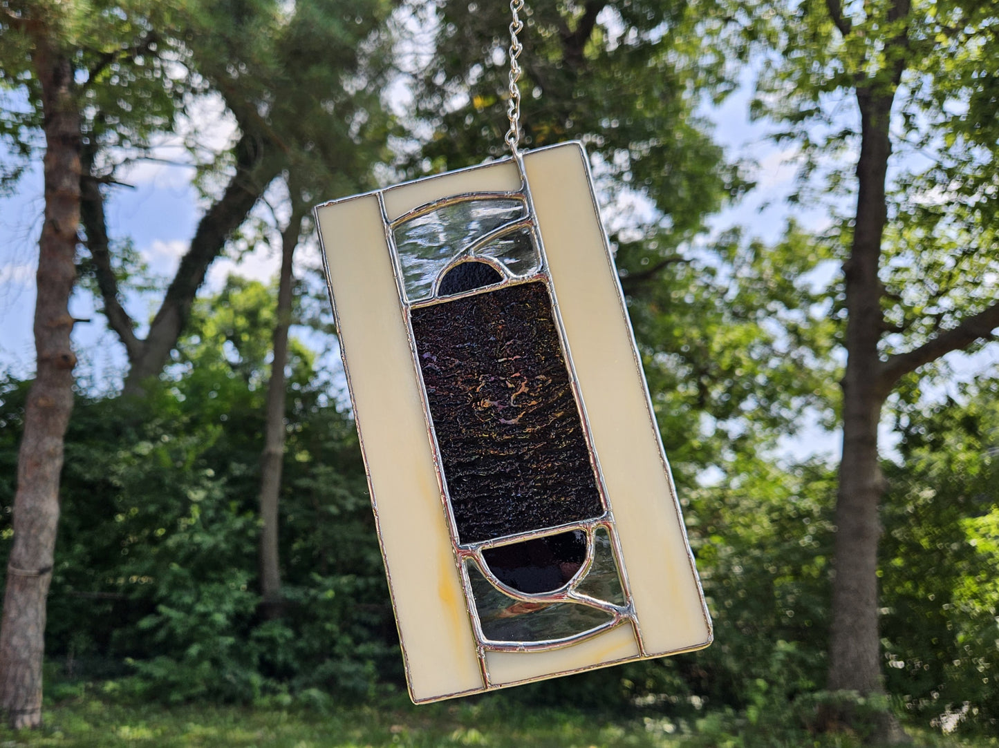 Handmade Stained Glass Panel: VHS Tape (Various Colors)