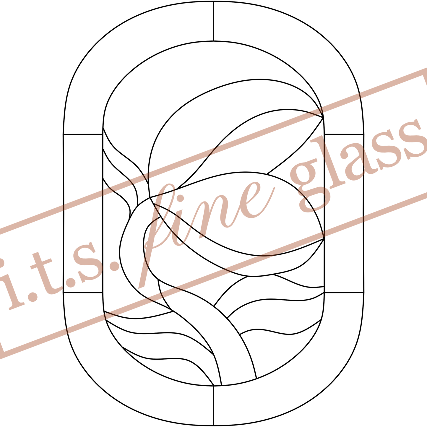 Venus Fly Trap Oval Stained Glass Pattern