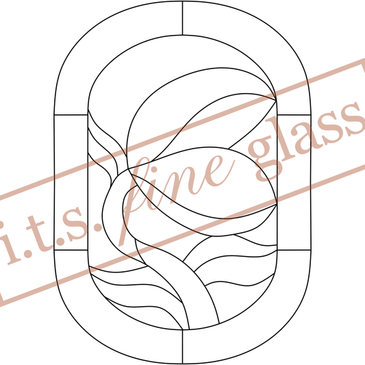 Venus Fly Trap Oval Stained Glass Pattern