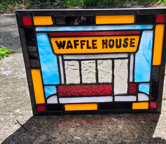 Waffle House Stained Glass Panel (Made to Order!)