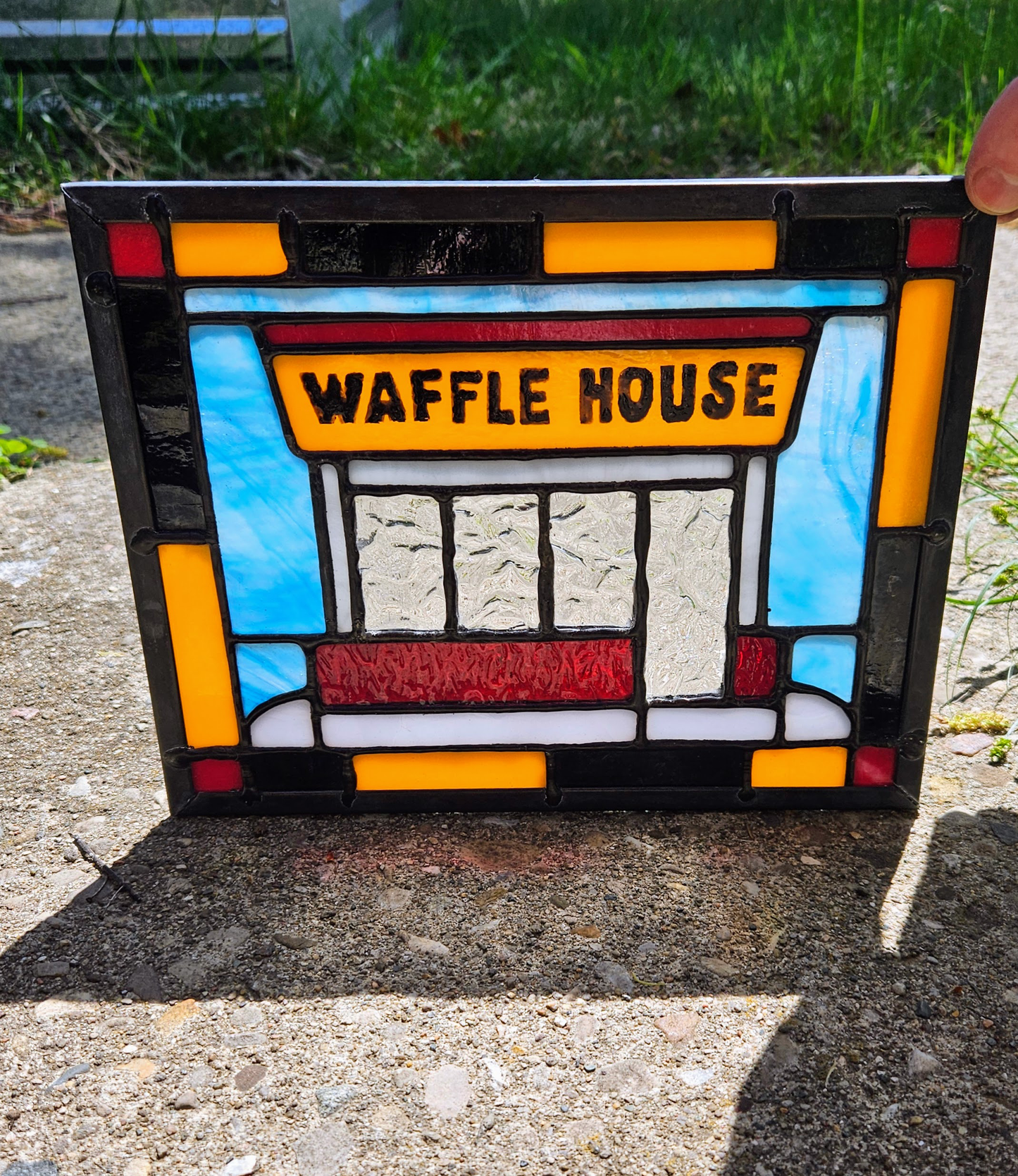 Waffle House Stained Glass Panel (Made to Order!)
