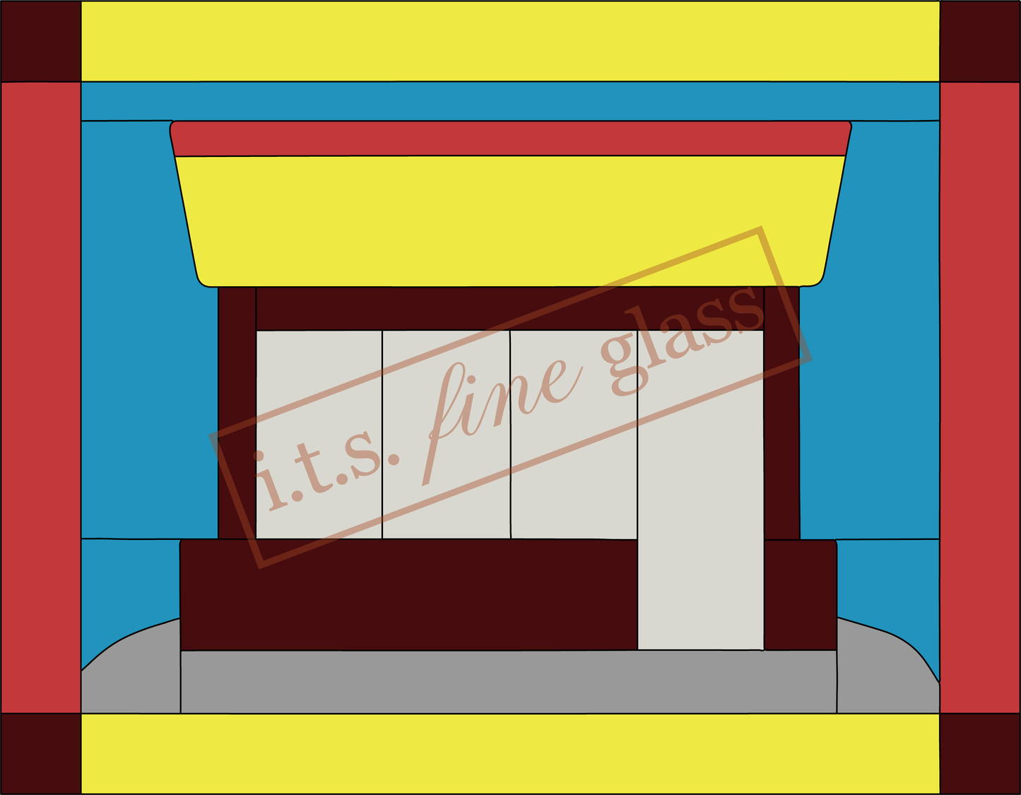 Waffle House Stained Glass Pattern