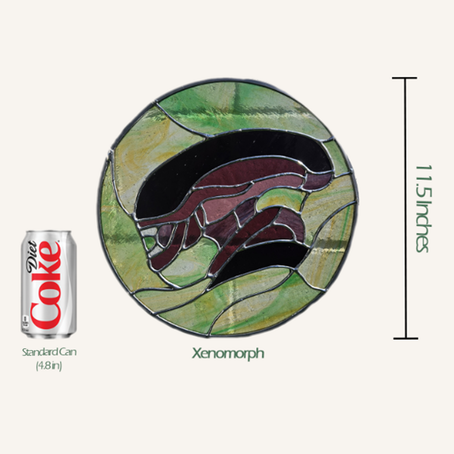 Xenomorph Stained Glass Panel