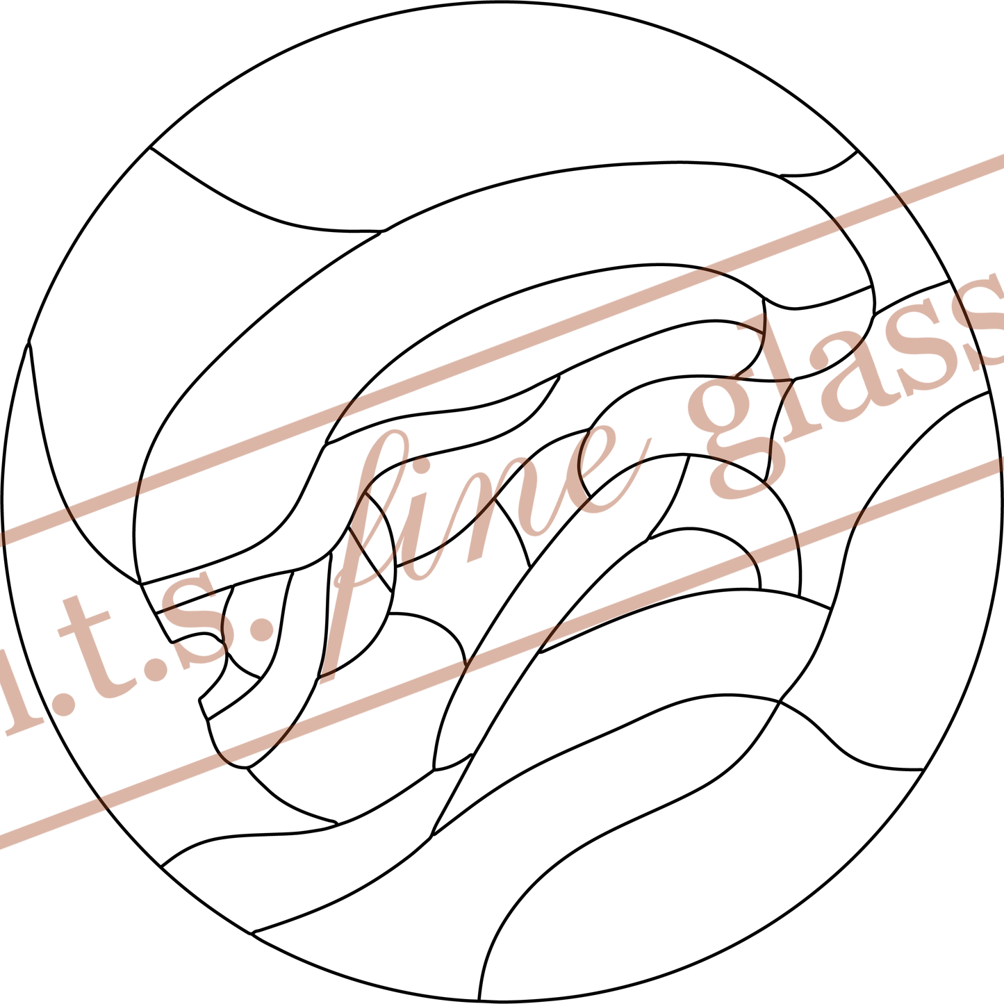 Xenomorph Profile Stained Glass Pattern