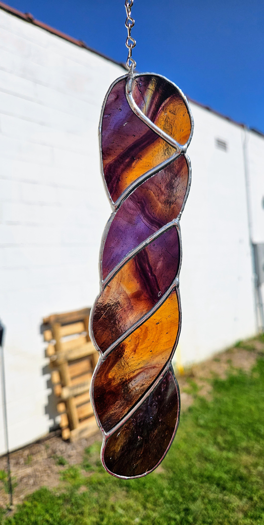 Swirled Yarn Skein Stained Glass