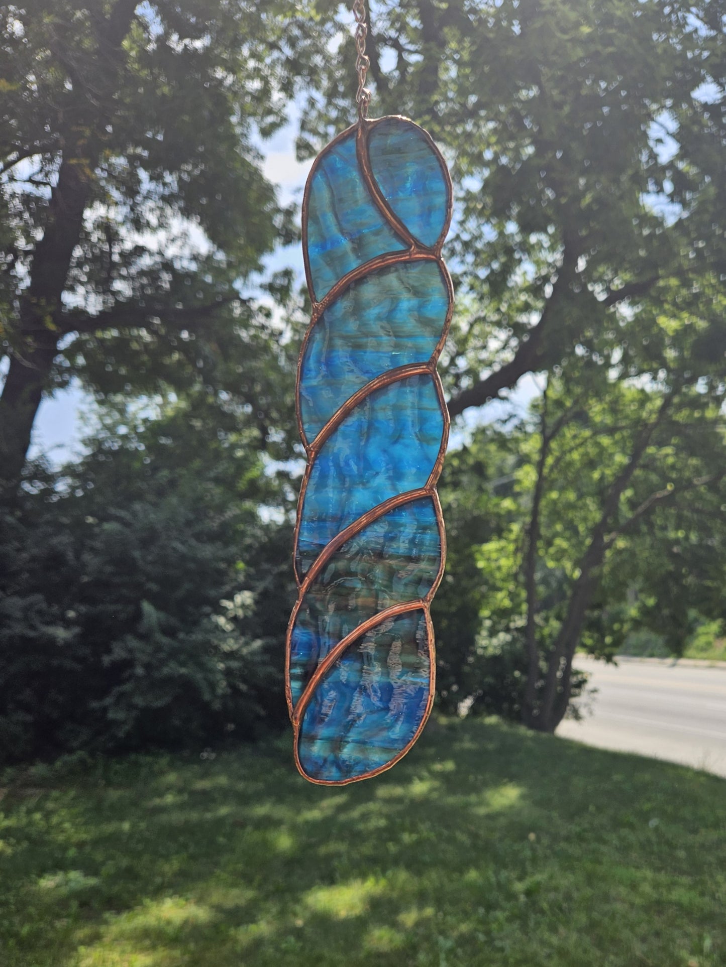 Handmade Stained Glass Suncatcher: Yarn Skein by Bre (Various Colors)
