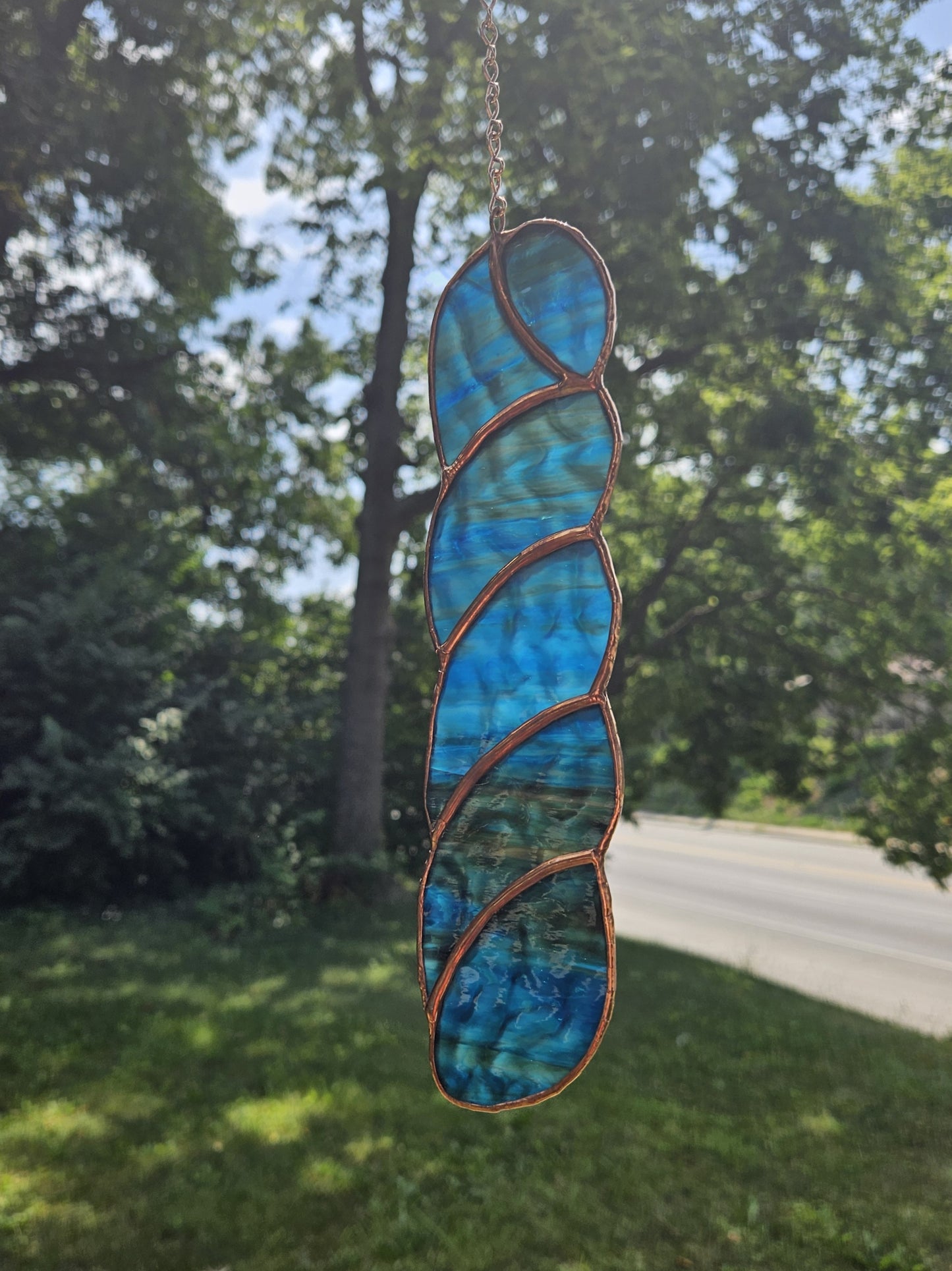 Handmade Stained Glass Suncatcher: Yarn Skein by Bre (Various Colors)