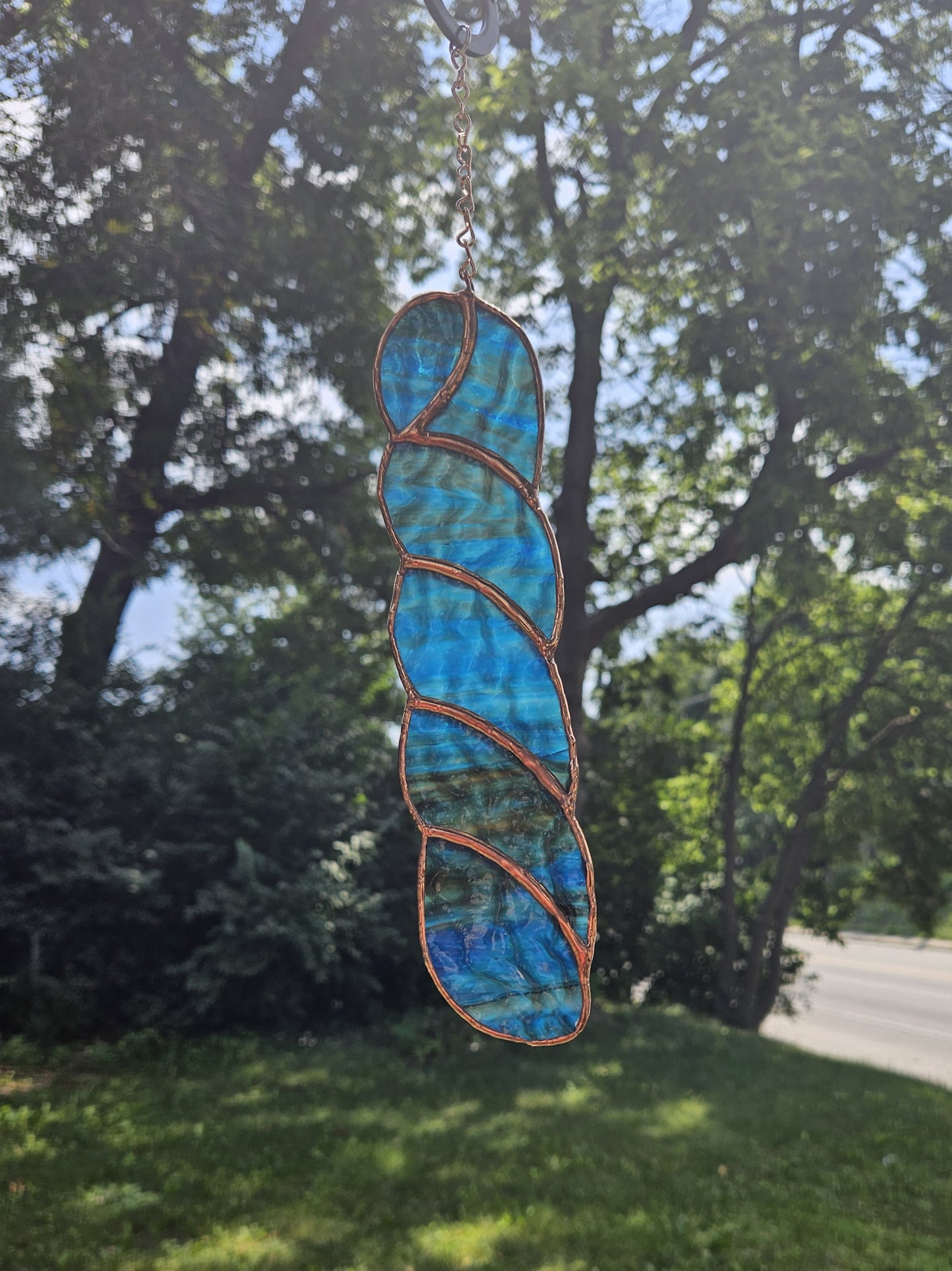 Handmade Stained Glass Suncatcher: Yarn Skein by Bre (Various Colors)