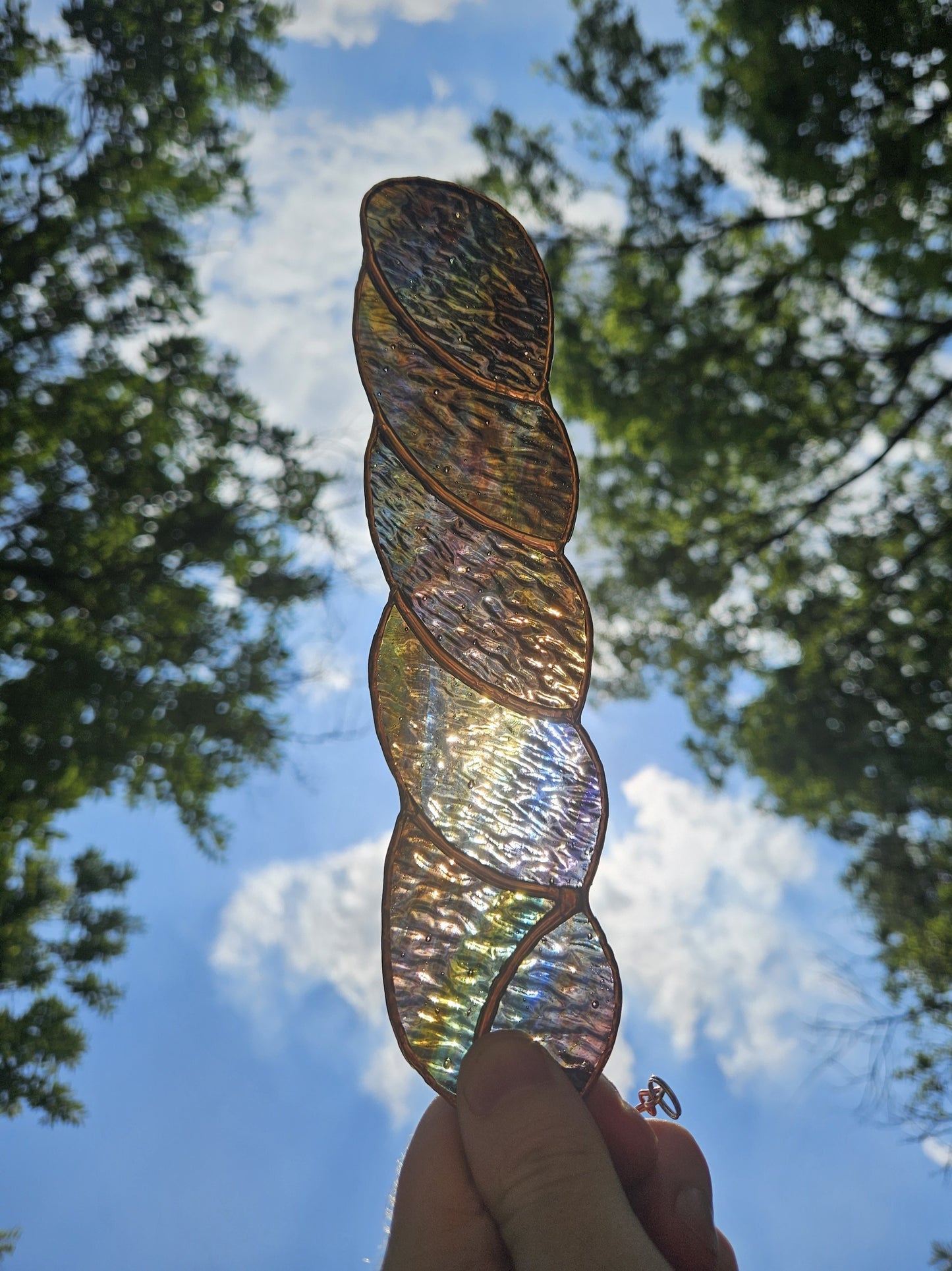 Handmade Stained Glass Suncatcher: Yarn Skein by Bre (Various Colors)