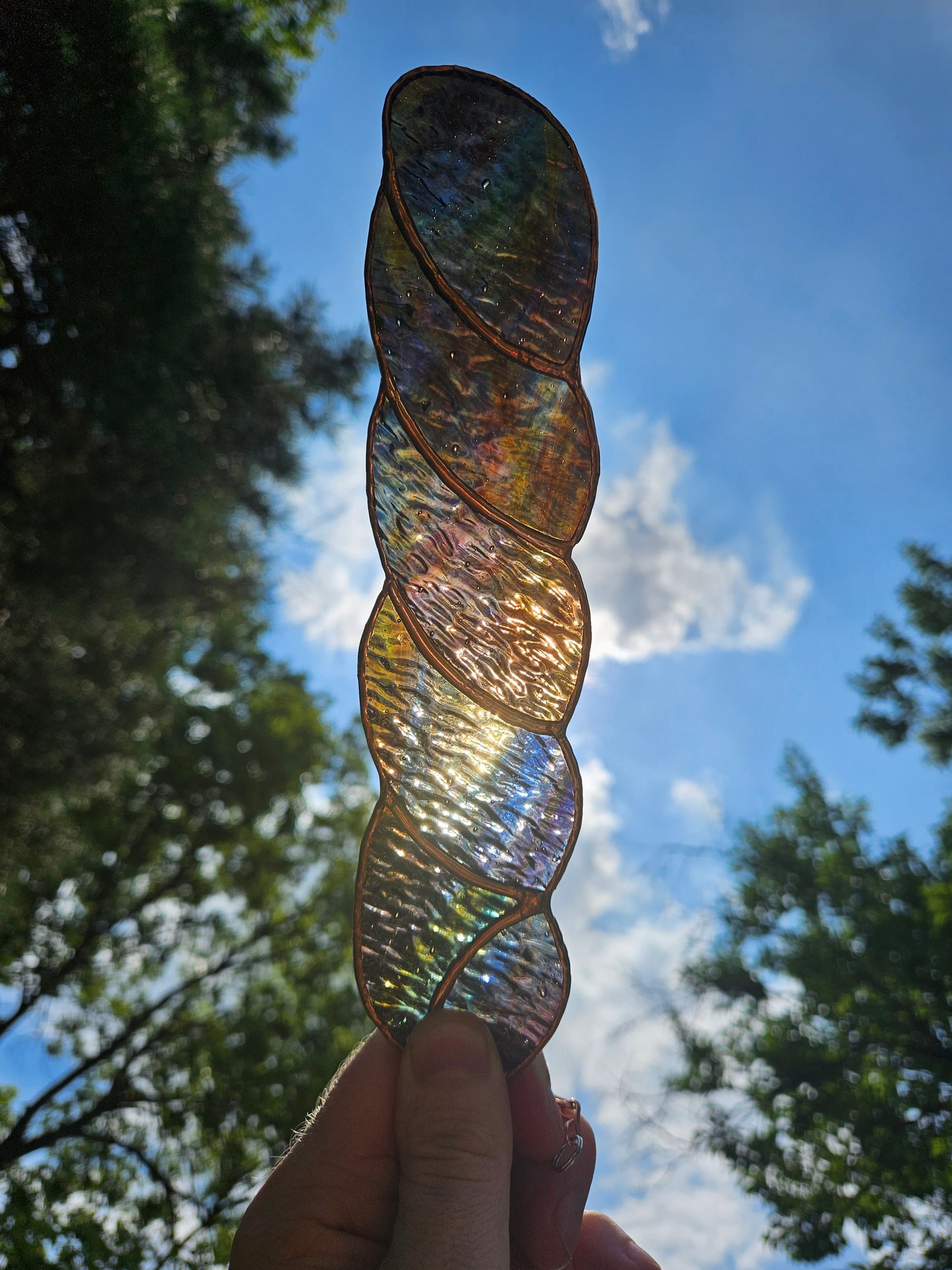 Handmade Stained Glass Suncatcher: Yarn Skein by Bre (Various Colors)