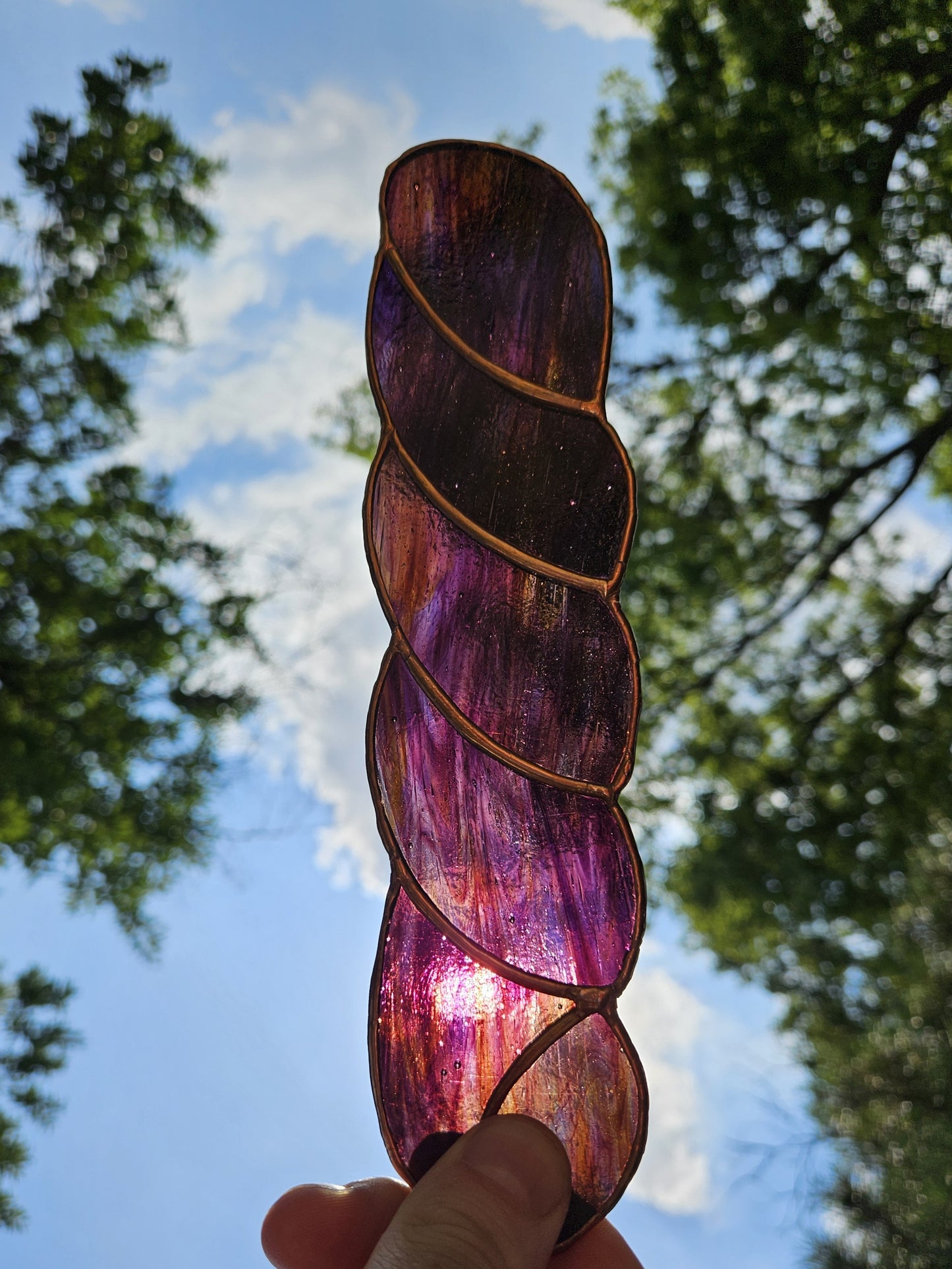 Handmade Stained Glass Suncatcher: Yarn Skein by Bre (Various Colors)