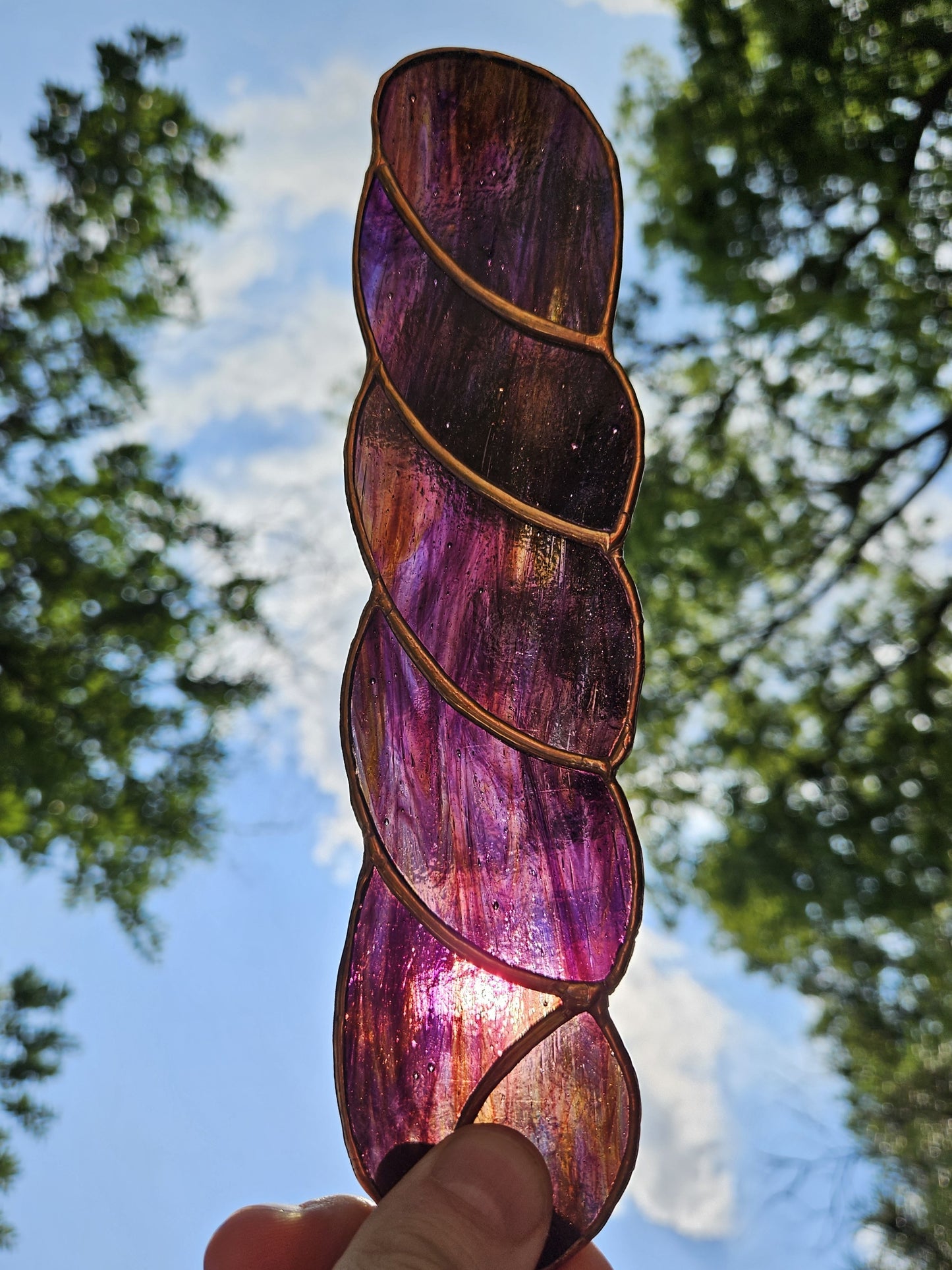 Handmade Stained Glass Suncatcher: Yarn Skein by Bre (Various Colors)