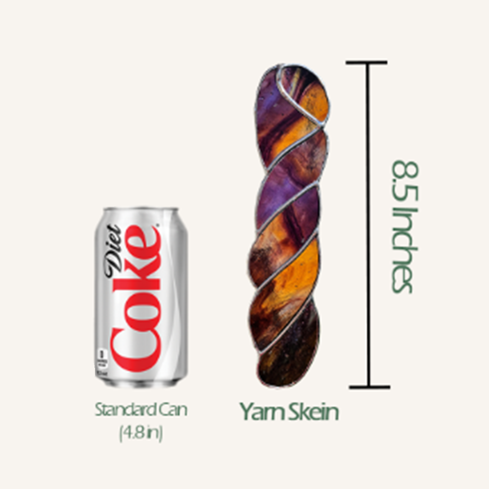 Swirled Yarn Skein Stained Glass